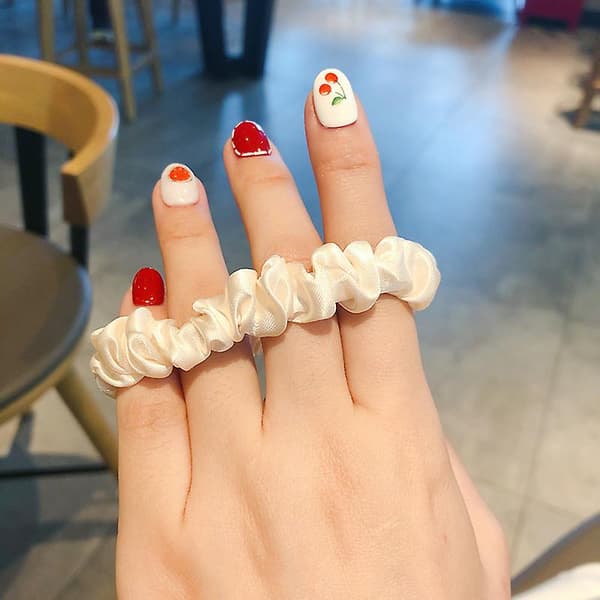 [LCS] Scrunchies Hårband Elastiska Hårresårer Hårsnoddar Rep