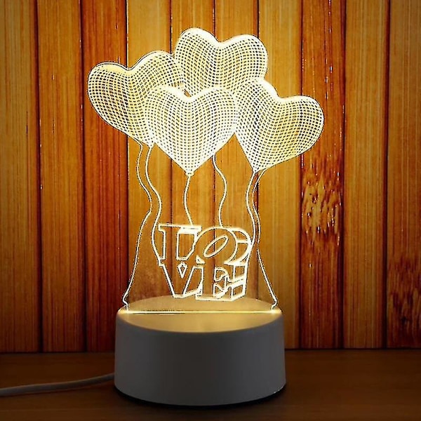 Kreativ 3D Illusion Bordslampa För Heminredning