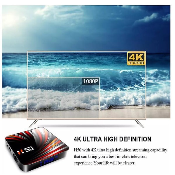 Tv Box Android 10 4gb 32gb 4k H.265 Media Player 3d Video 2,4g 6ghz Wifi Bluetooth Smart Tv Box Set Top Box EU PLUG