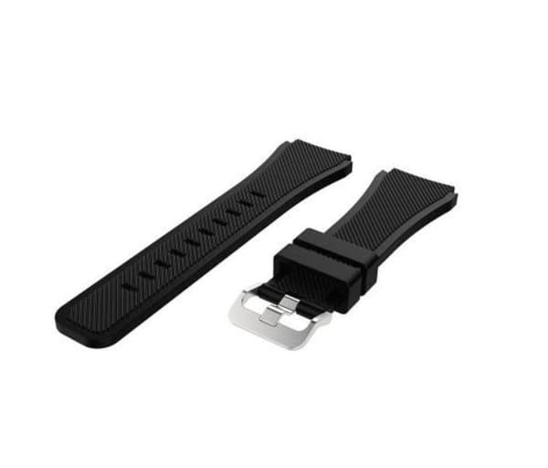 [LCS]Samsung GalaxyWatch 46mm/GearS3 silikoniranneke, musta