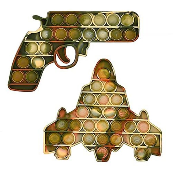 2-pak Push Pop Bubble Fidget Sensorisk Legetøj