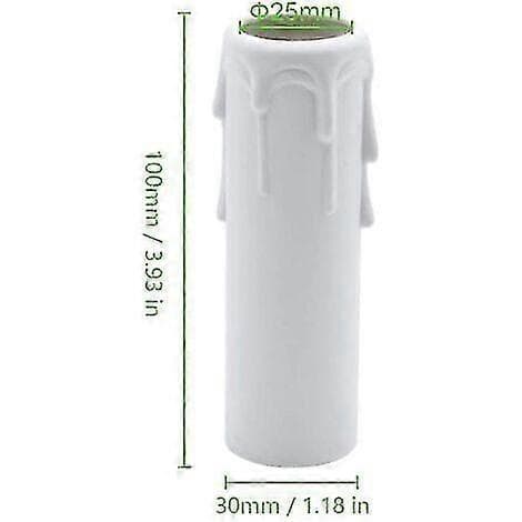 Plastkronelys, 10 stk Kronelys Tårelys, Kronelysrør, Tårelysrør, Kronelyshylser, Kron