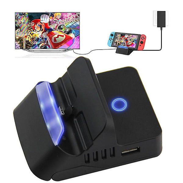 Monitoiminen Nintendo Switch HDMI-lataustelakka, kompakti Switch HDMI-adapteri