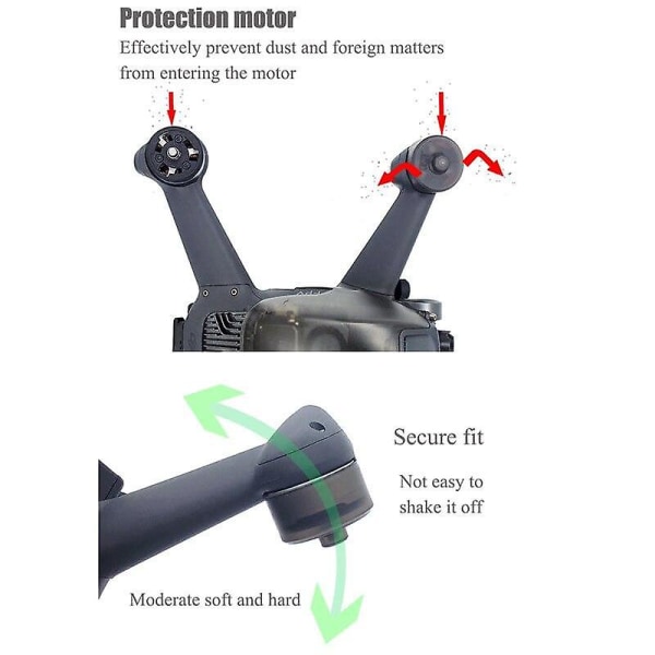 4 st Uppgraderade motorskydd dammtäta skyddsfodral silikon motorskydd för DJI FPV Combo drönarmotorskydd drönartillbehör
