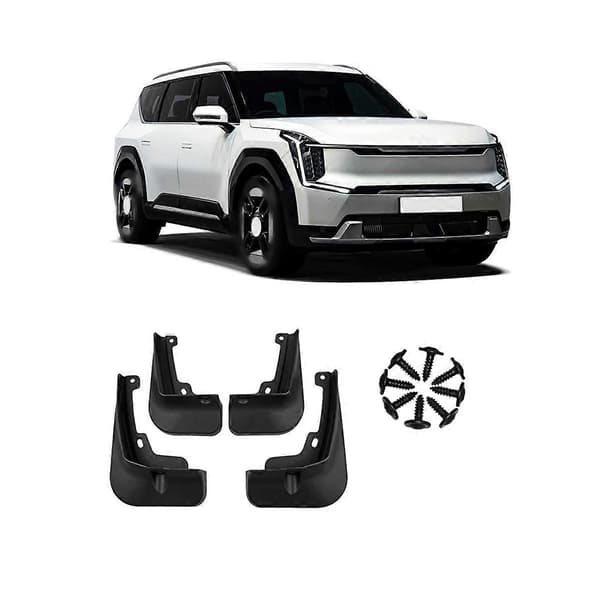 4 stk. bilskvettlapper for EV9 2023+ Skjermer Skvettlapper Sprutlapper Tilbehør Black