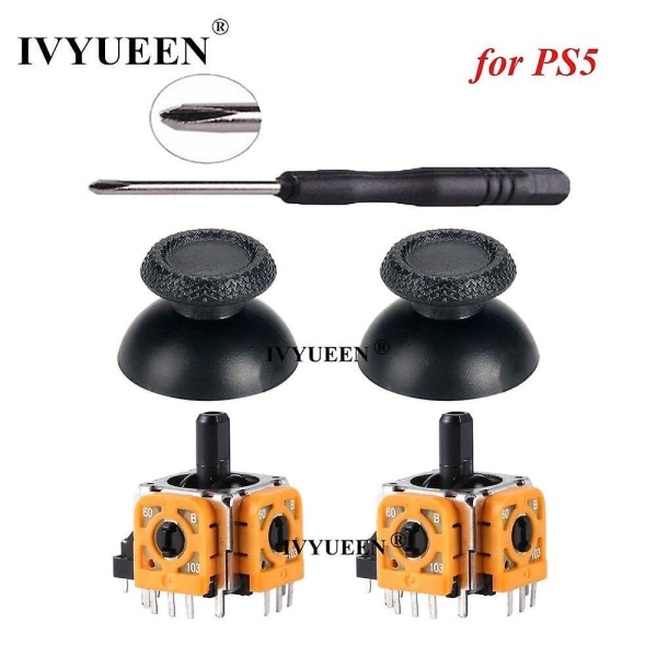 Ivyueen 3d analog joystick sensormodul potentiometer tumspak för sony playstation 4 5 ps5 ps4 pro controller reparationsdelar P5 yellow version