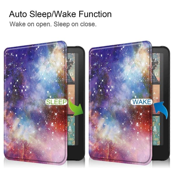 Enfärgat läderfodral för Kindle 12:e generationen 2024 Milky Way