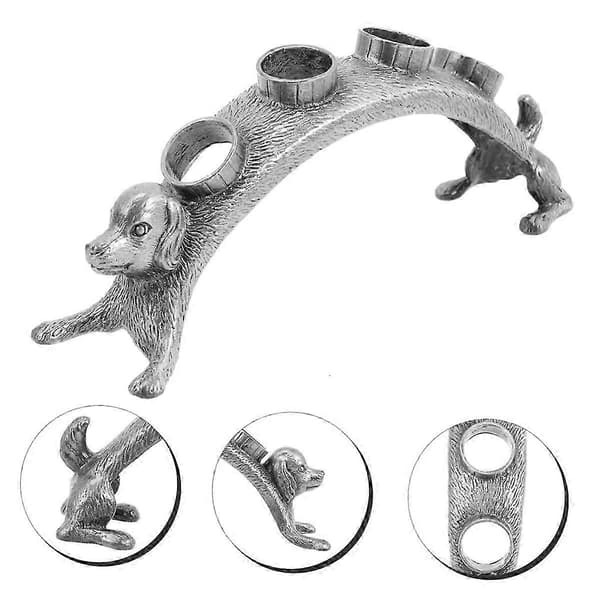 [LCS] Flaskepropp Oppbevaringsstativ Hundformet Flaskeproppstativ - Sink Legering Vinflaskeproppstativ, Hund