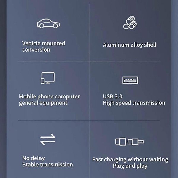 [LCS] USB C til USB Adapter 3.0 10 Gbps USB til USB C Adapter USB C Han til USB 3.0 Silver