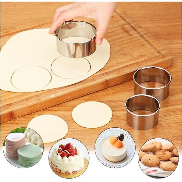 [LCS]4st Dumplingverktygssats i rostfritt stål Dumplingpress och skärare Dumplingform|Bakning & Konditori