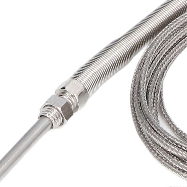 [LCS] Type Termoelement Rustfrit Stål Termoelement Probe til Temperaturmåling 200mm 3 Meter