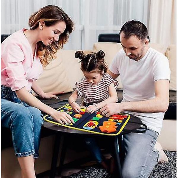 Busy Board, pedagogisk reseleksak för att lära sig grundläggande klädfärdigheter set1