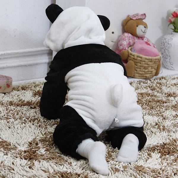 Reedca Dinosaur-drakt for småbarn, søt hettegenser, dyredrakt til Halloween Panda 18-24 Months