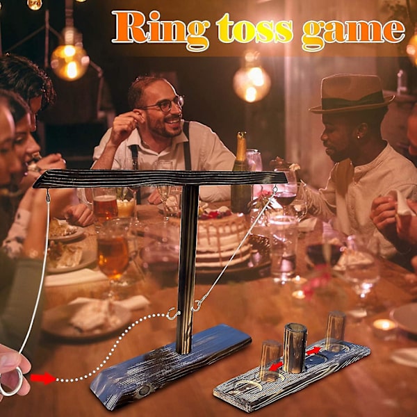 Ring Toss Spil med Shot Stige Bundle, tempofyldt Interaktivt til Barer Hjem L(L)