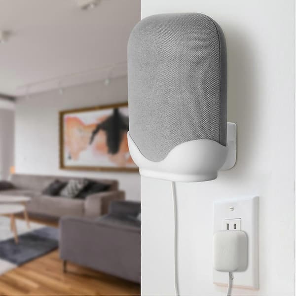 [LCS] Seinäteline Google Nest Audiolle, sisäänrakennettu kaapelinhallinta, kaiutinteline White