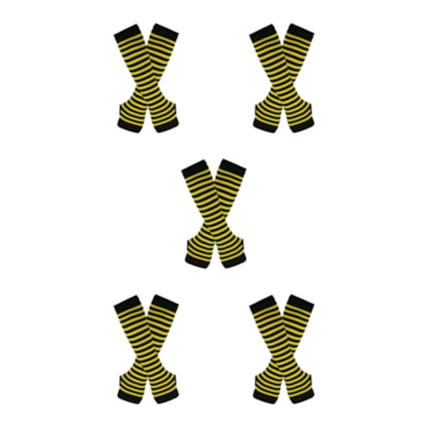 1/2/3/5 Polvikorkeat sukat paksuille reisille, helpot pukea ja tekevät keltaisen ja mustan 5Set yellow and black