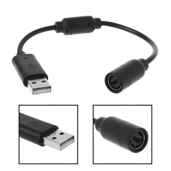 USB Breakaway-kabeladapter erstatning for Xbox 360 kablet spillkontroller
