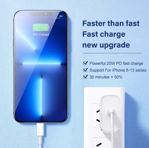 [LCS] 2 st 20W snabba iPhone-laddare med 2 st 2m USB-kablar 1