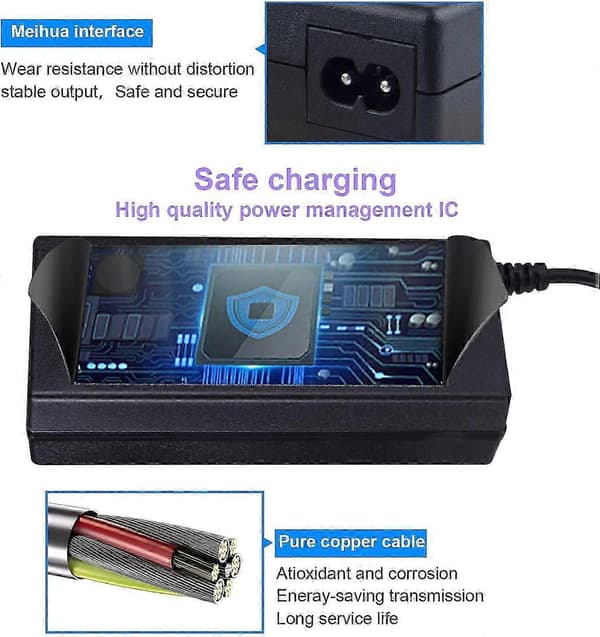 42V 2A Erstatningslader for Segway Ninebot ES1 ES2 M365 & Bird Lime Scootere