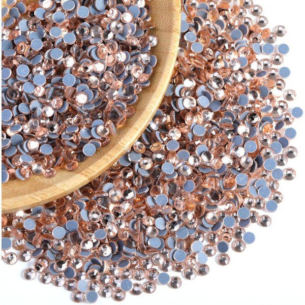 600 st Hotfix Champagne Rhinestones för pyssel, SS30 (6,3-6,5 mm) Champagne SS30 Champagne