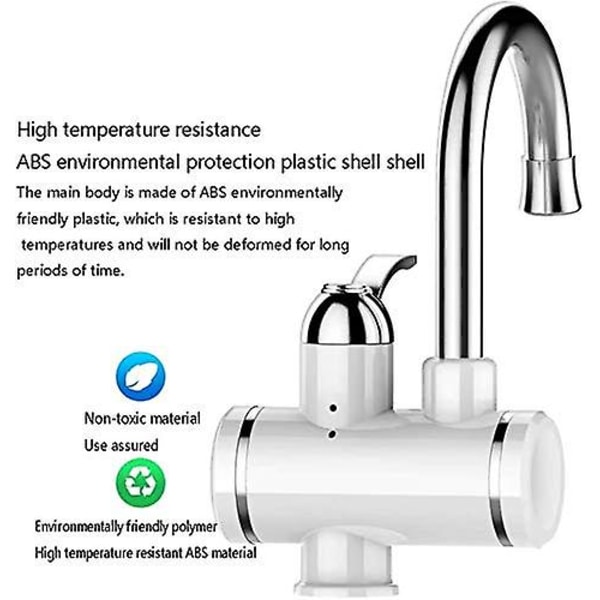 Kran, 3 Sekunders Snabb Tropisk Säkerhetsplugg, 220v3000w, Vattentät Ip X4, Den Nedre Vatteninloppets Digitala Rör Visar Den Maximala Temperaturen På 50, Gene