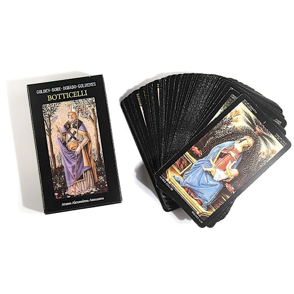 Golden Botticelli Tarot Lo Scarabeo Et af Aeclectic Tarots Top Ti Kortspil for 2007 78 Kort