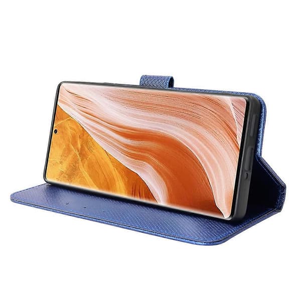 [LCS] För ZTE Axon 40 Pro Diamanttextur Läder Telefonfodral Blue