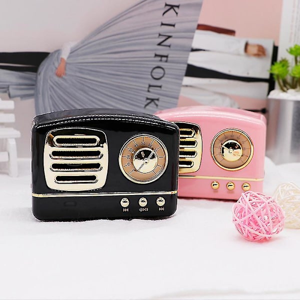 Retro Langaton Bluetooth-yhteensopiva Kaiutin Vintage Mini Stereokaiutin Blue