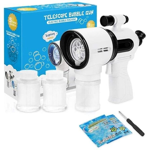Bubbelmaskin Simuleringsljud Leksak Ma Gisk Bubbelblåsare Automatisk Maskin|Bubblor（Svart）