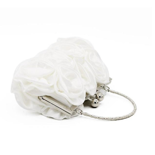 Utsökt Dam Söt Hand-i-hand Rosväska Festväska Clutch Väska Diagonal Väska white