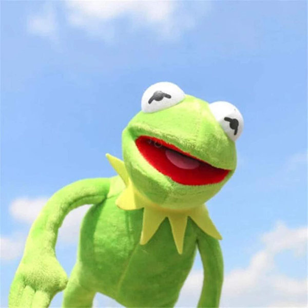 Groda Plysch Handdocka Tröstande Handdocka, plyschleksak Sesame, Kermit Grodan Mjuk Leksak
