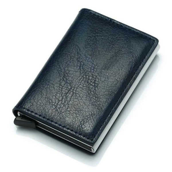 (Royal Blue) ID-kreditkortshållare PU-läder RFID-blockering Vikbara små plånböcker Pengaklämma