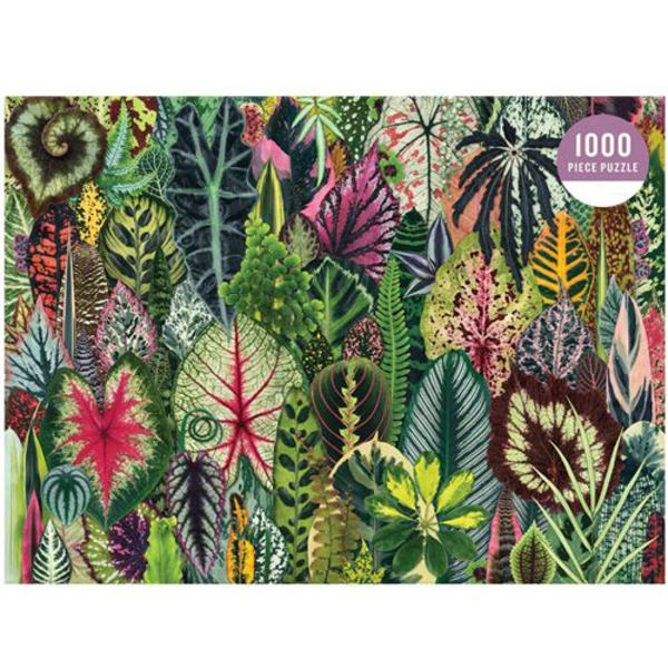 75 * 50cm Puslespil med 1000 Brikker af Dyb Skov Planter Kort - G