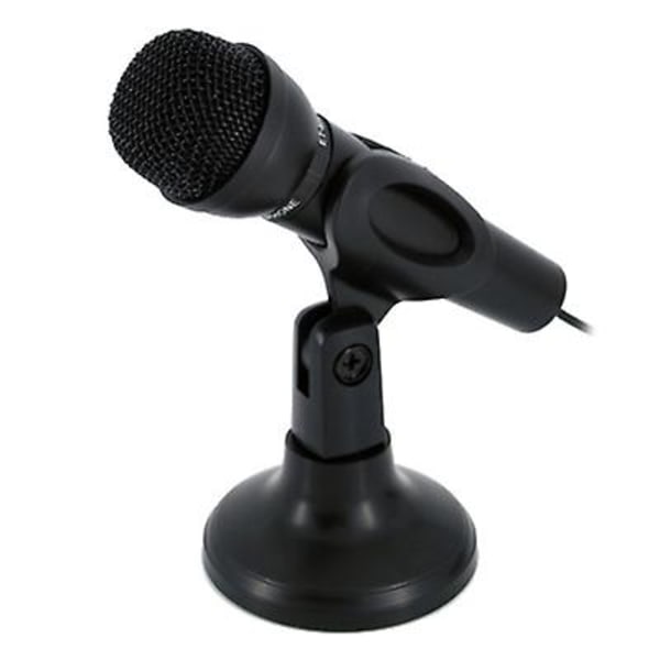 Kondensatorsteremikrofon 3,5 mm plugg med stativ för PC videochatt-podcastinspelning