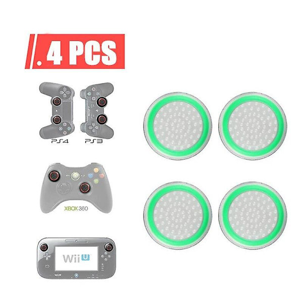 10/4 st Kompatibel med ps5 ps4 självlysande rocker cap silikon cap Kompatibel med x-box s one 360 svamphuvud knapp cap skydd mjukt gummi cap As show1