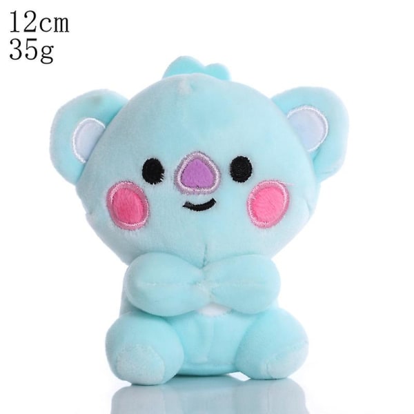 12cm Tecknad Korea Bts Plysch Chimmy Cooky Koya Mang Rj Shooky Tata Mjuka Leksaker Bt21 Docka Koala 12cm