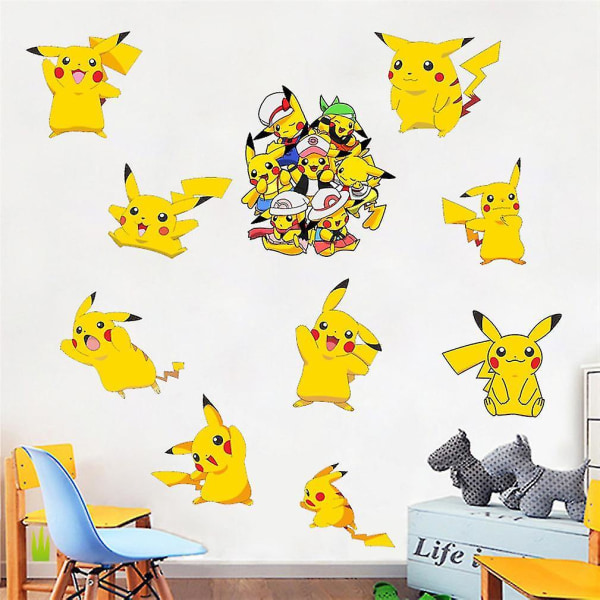 Väggdekaler Pikachu Barnrum Dekoration Förskola Tapet 60x90cm