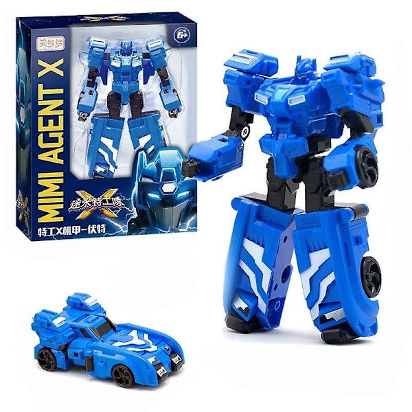 (Blå) 5 Stiler Transformer Maskin Bil Robot Leke
