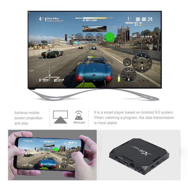 X96 Max Plus Smart TV BOX Quad-core Android 9.0 lektor multim