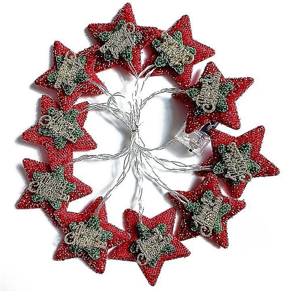 3m Snögubbe Jul Ljusslinga 20 LED Fairy Strings Dekoration STARS