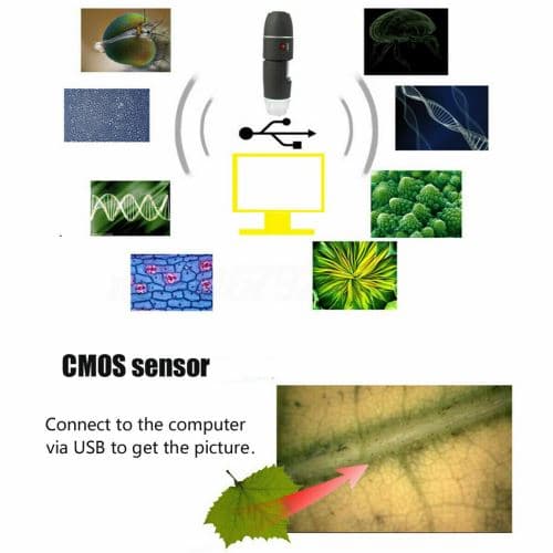 [LCS]1600x 8-LED USB Digitalt Elektronmikroskop Endo
