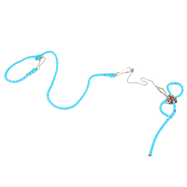 Justerbart litet husdjur hamster koppel sele set med klockor Ferr Light blue