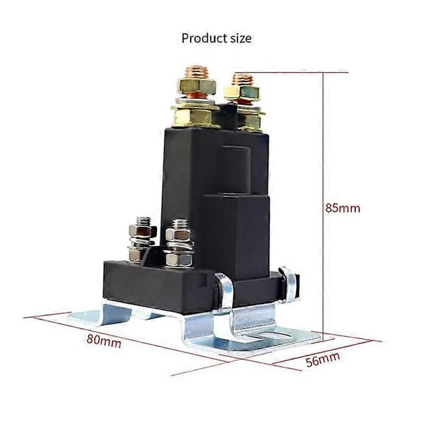 [LCS]12V 500A Relæ Bil Startkontakt Dobbelt Batteri Isolator Black