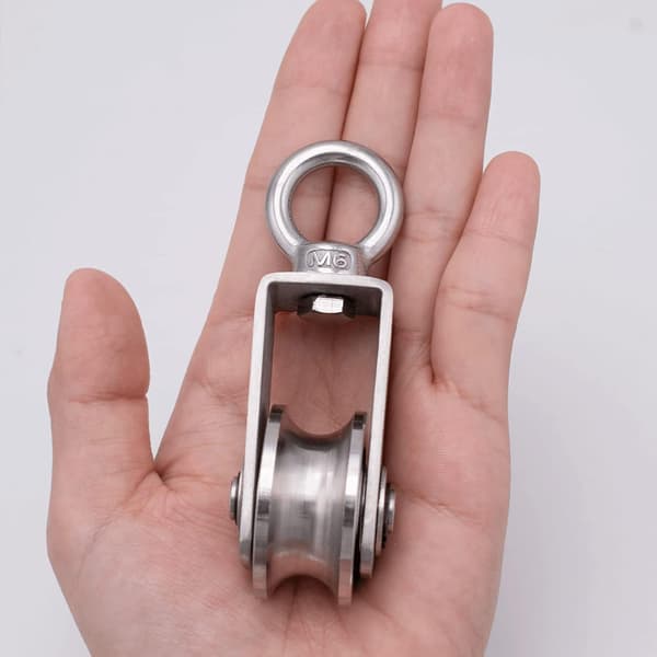 [LCS] Remskive med 2 lejer, kabelremskive, 304 rustfrit stål remskive 34mm