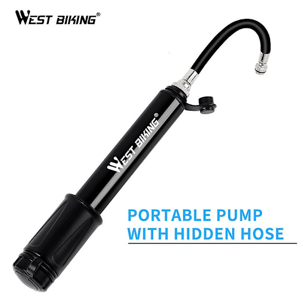 Polkupyörän pumppu, Polkupyörän pumppu painemittarilla, Venttiilipumppu, Mini kannettava polkupyörän hätäpumppu, Korkeapaine 160 Psi Nopea täyttö tasku ilmapumppu