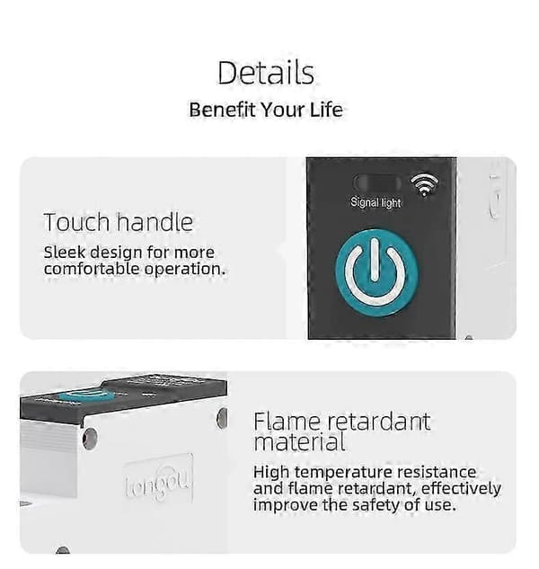 Smart Timer Strømbryter WiFi Fjernovervåking 16A Strømmåling Intelligent Kontroll av Hvitevarer