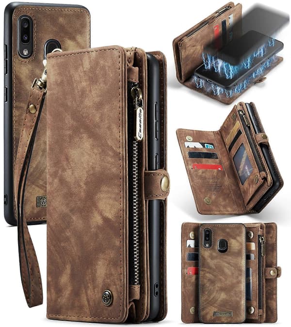 [LCS]Läderfodral kompatibelt med Galaxy S10e Brown