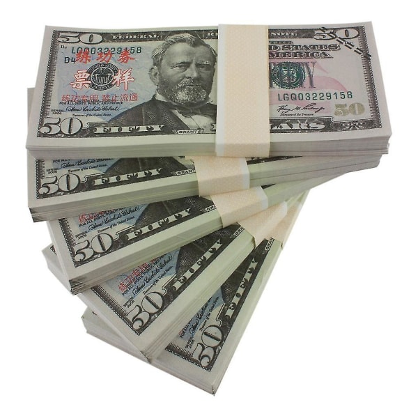 Spelpengar - 50 amerikanska dollar (100 sedlar)