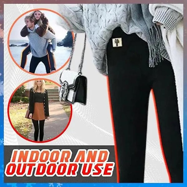 Leggingsit Korkeavyötäröiset Talvi Lämpimät Mukavat Täyspitkät Slim Leggingsit Naisille Tytöille Uudet Black 6XL