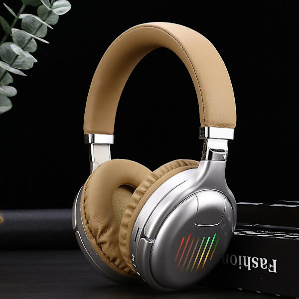 Aidot langattomat kuulokkeet 3D-stereo Bluetooth-kuulokemikrofoni Kokoontaitettavat peli-kuulokkeet mikrofonilla FM TF-kortti Melunvaimennuskuulokkeet Silver